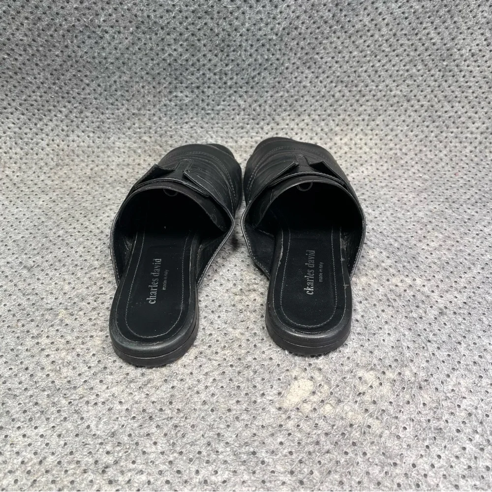 Charles David Black Leather Slip On Shoes Size 6.5 Women’s - Picture 6 of 8